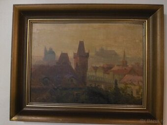 Obraz Prahy na plátně sig, Václav Kozák