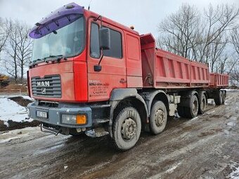 MAN 35.414 8x4 třístranný sklápěč + Vlek