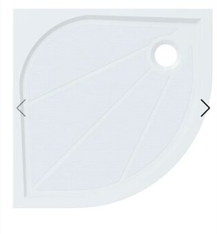 Sprchová vanička čtvrtkruhová SAT Limnew 90x90 cm litý mramo