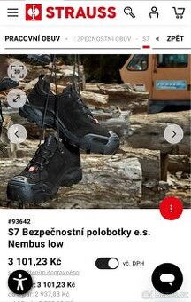 Pracovní boty strauss