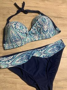 Dvoudílné modrobílé plavky, zn. F&F