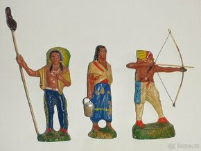 staré figurky Indiánů Durolin - Lineol