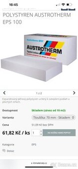 Austrotherm EPS 100 70 mm