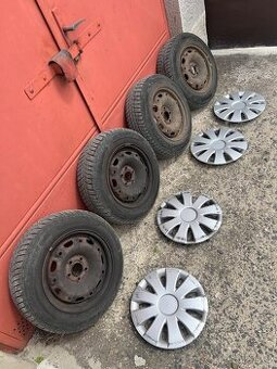 Plechové disky včetně pneu 5X100 165/70 R14