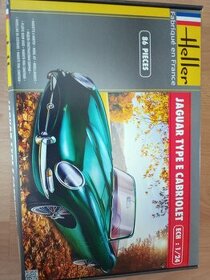 Jaguar Type E, cabriolet, Heller model, 1/24, a Mazda RX 7 - 1