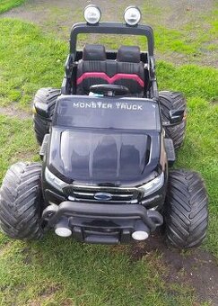 Elektrické autíčko Ford Ranger Monster Truck 4x4 Černé s LCD