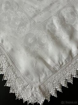 Starý plátěný ubrus-top vintage