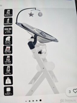 Dětská jídelní židlička s lehátkem