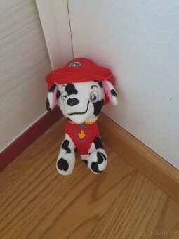 Tlapková patrola - plyšový přívěsek Marshall