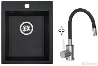 KUCHYŇSKÝ GRANITOVÝ DŘEZ LAVEO LH10 + FLEXI BATERIE