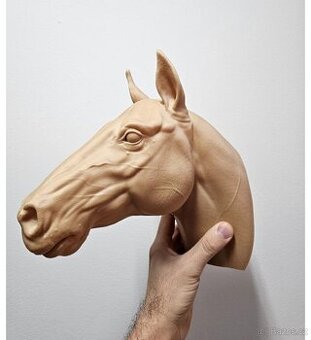 Realistická hlava koně 25cm (3D tisk)