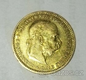 Zlatá mince 10 korun BZ František Josef I. 1905