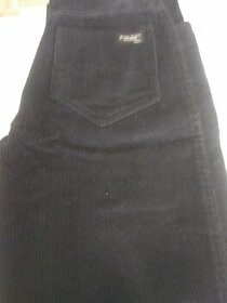 černé dámské manžestrové kalhoty