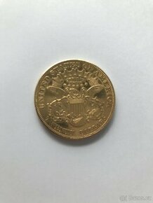 Zlatá 1OZ investiční mince 20 dollar eagle head mince - 1