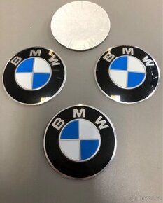 Středové pokličky /samolepky alu kola BMW Modrý 70 mm
