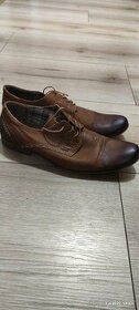 Pánské kožené polobotky Lasocki vel. 45