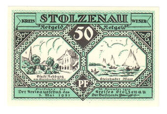 Nouzová bankovna 50 pfennig Stolzenau, 1921