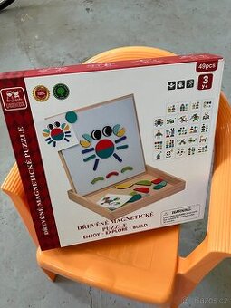 Dřevěne magnetické puzzle