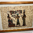 Originální egyptské papyrusy – ruční malba, dřevěné rámy - 1