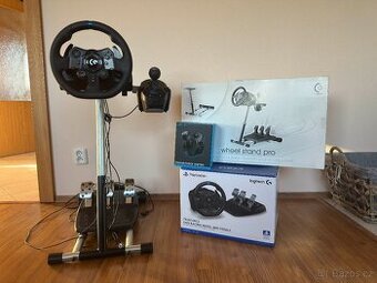 Logitech G923 + řadicí páka + stojan Wheel Stand Pro