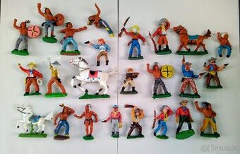 Retro figurky indiáni a kovbojové