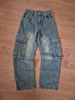 Baggy džíny rifle modré nové v.140