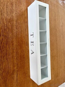 Dřevěný box na čaj – Tea Time, 6 přihrádek