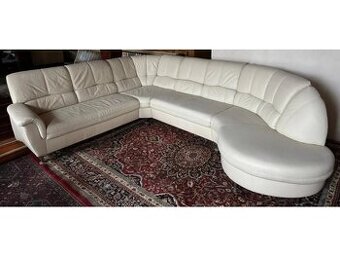 Rohová kožená sedací souprava, 3302