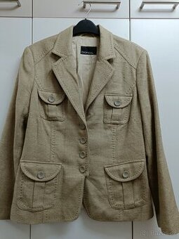 Dámské béžové hedvábné sako, vel. L