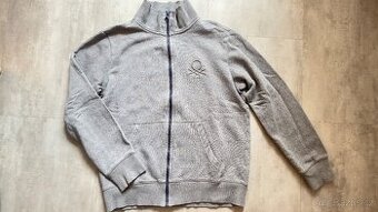 Šedá mikina Benetton vel. XL 146-152 (10-11let)