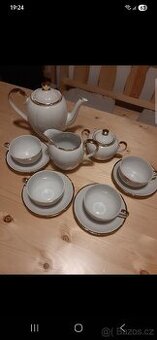 Porcelán, set, retro