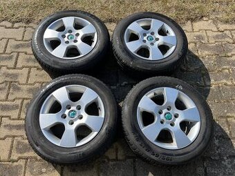 4x alu disky 5x112 R15, letní pneu 80%