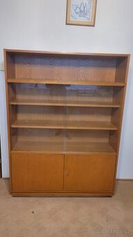 Prosklená retro knihovna