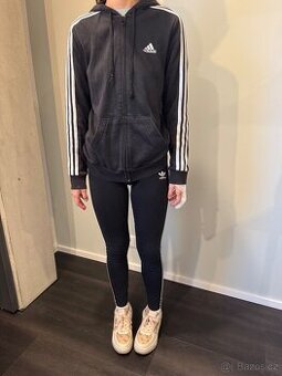 Dívčí Adidas souprava – mikina + legíny, černá, vel. S/34