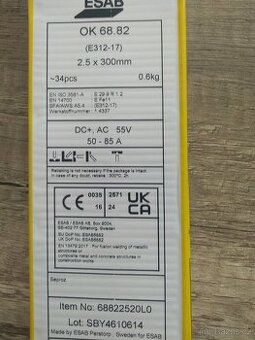 Prodám přechodové elektrody ocel - nerez 2,5 mm