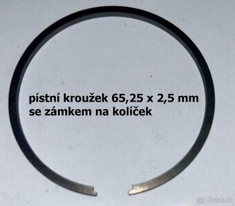 21 ks pístní kroužky pr. 65,25 x 2,5 mm se zámkem na kolíček