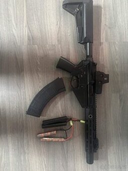Airsoft AR-47 SD, M-Lok, 6 Inch, Black, Cyma, CM.093EM