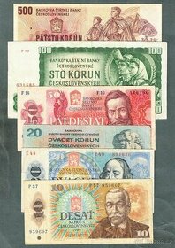 Staré bankovky sestava 1961-1988 - 6 kusů