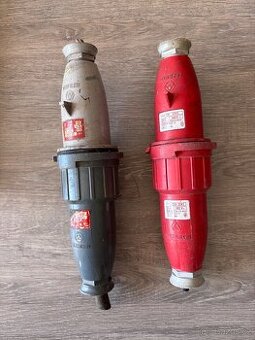 Zásuvka 380 V , 3 f, 4 pol sam+samice 2x