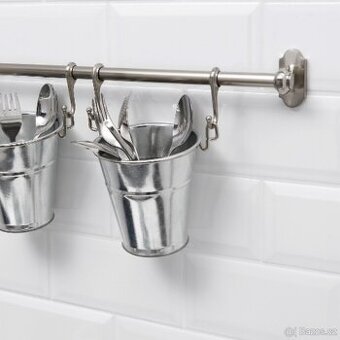 3x IKEA kovová tyčka s háčky 10ks, FINTORP, 402.138.39