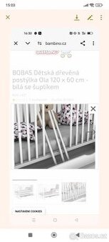 Dětská rostoucí postýlka