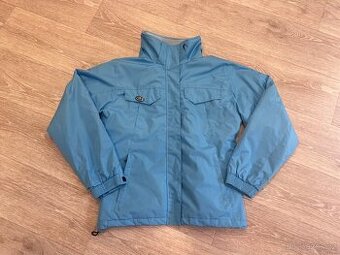 Pogumovaná modrá bunda S s fleesem