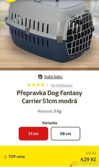 Přepravka pro kočku.