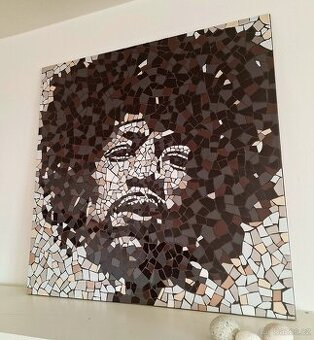Mozaika portrét Jimi Hendrix