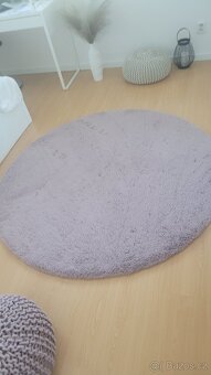 Moderní kulatý koberec BUNNY průměr 160 cm, vysoký vlas