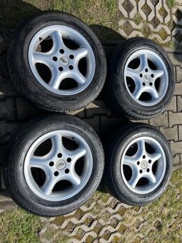 4x alu disky 5x112 R15, letní pneu 70%