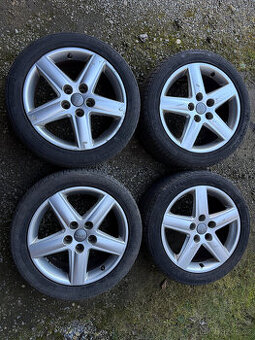 SADA ALU KOL 5x112 R17 ET45, LETNÍ PNEU BARUM