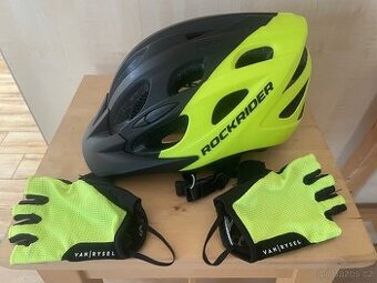 Dětská cyklistická přilba + rukavice