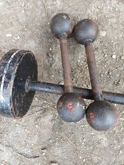 Prodám činky 2.5kg +  40 _50 kg