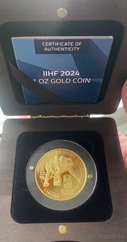 Zlatá mince k Mistrovství světa v hokeji